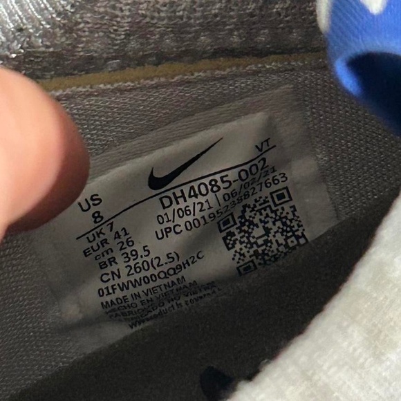 Nike Air VaporMax 2021 Flyknit sneakers grey and blue colorway Platinum blue 8 - Picture 6 of 6